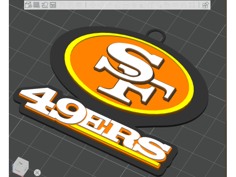 San Francisco 49ers Logo Shield Printable and Renderable Modèles 3D en vedette