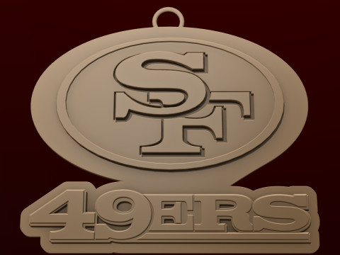 San Francisco 49ers Logo Shield Printable and Renderable Modèles 3D en vedette
