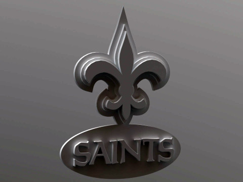 New Orleans Saints Logo Shield Printable and Renderable Modèles 3D en vedette