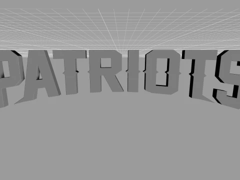 New England Patriots Logo Shield Printable and Renderable 3D Print Model
