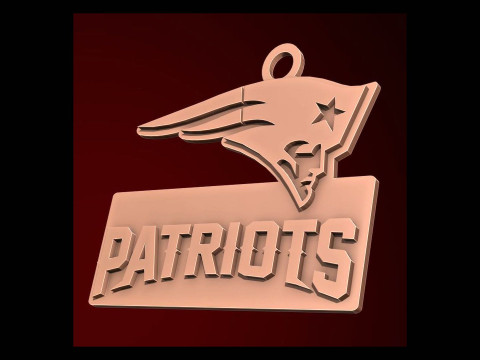 New England Patriots Logo Shield Printable and Renderable 3D प्रिंट मॉडल