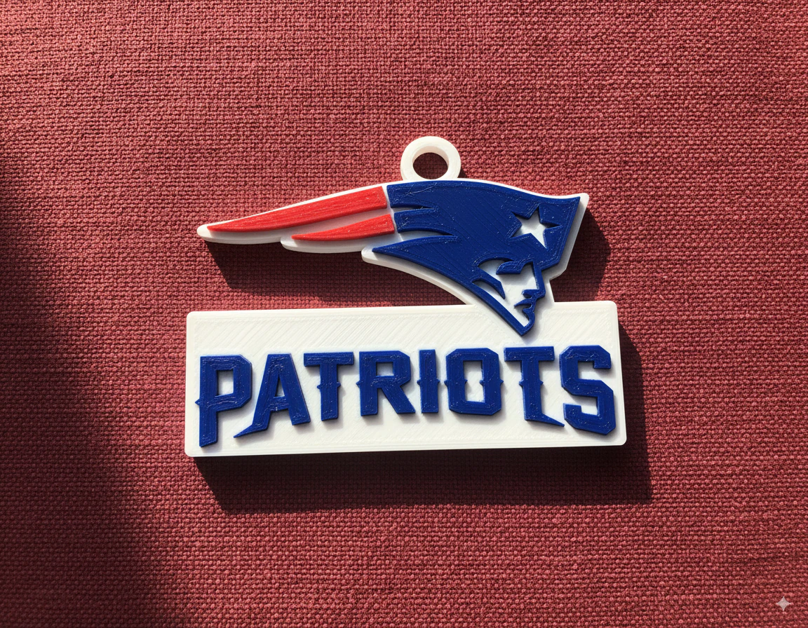 New England Patriots Logo Shield Printable and Renderable 3D Print Model .c4d .max .obj .3ds .fbx .stl .blend 