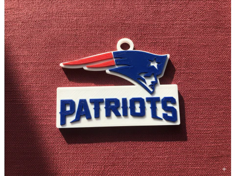 Logo-Schild der New England Patriots druckbar und darstellbar 3D Druckmodell