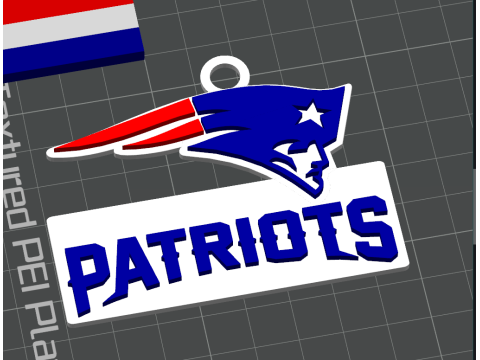 New England Patriots Logo Shield Printable and Renderable 3D 打印模型