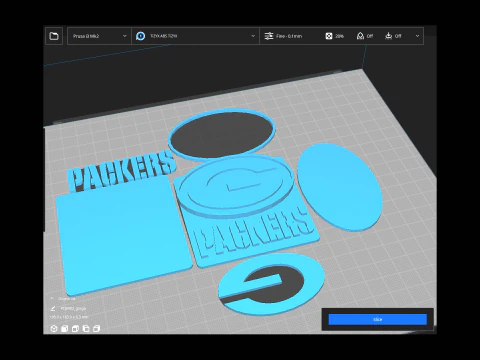 Green Bay Packers Logo Shield Printable and Renderable 3D Print Model