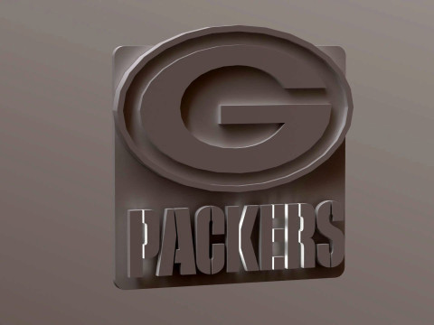 Green Bay Packers Logo Shield Printable and Renderable 3D 打印模型