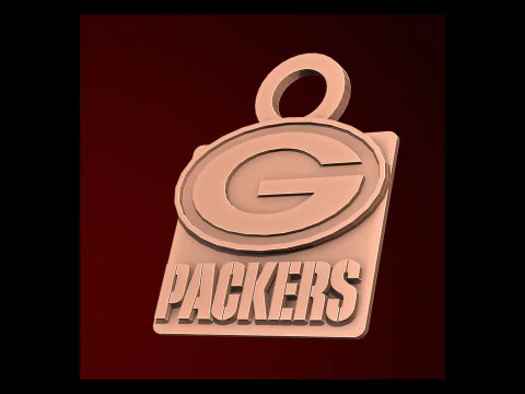 Green Bay Packers Logo Shield Printable and Renderable 3D Print Model