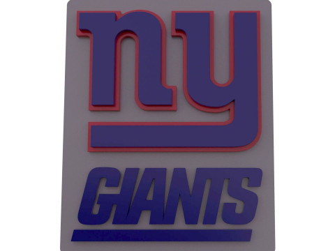 New york giants Logo Shield Printable and Renderable 3D 프린트 모델