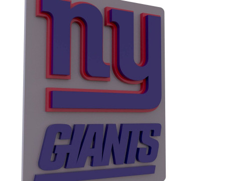 New york giants Logo Shield Printable and Renderable 3D 프린트 모델