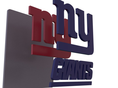 New york giants Logo Shield Printable and Renderable 3D 프린트 모델