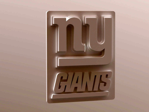 New york giants Logo Shield Printable and Renderable 3D 프린트 모델