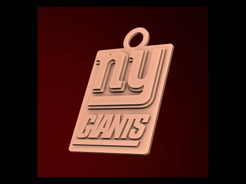 New york giants Logo Shield Printable and Renderable Modelo de Impressão 3D