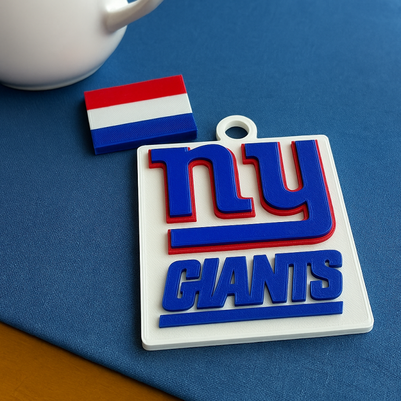 New york giants Logo Shield Printable and Renderable 3D 打印模型 .c4d .max .obj .3ds .fbx .stl .blend 