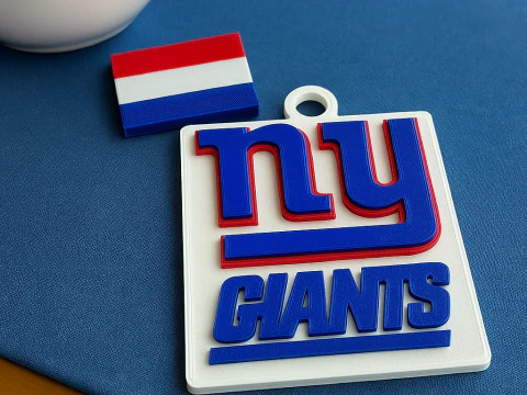 Logo-Schild der New York Giants druckbar und darstellbar 3D Druckmodell