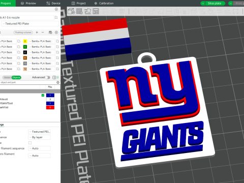 New york giants Logo Shield Printable and Renderable 3D 打印模型