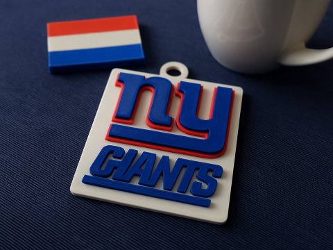New york giants Logo Shield Printable and Renderable 3D 打印模型