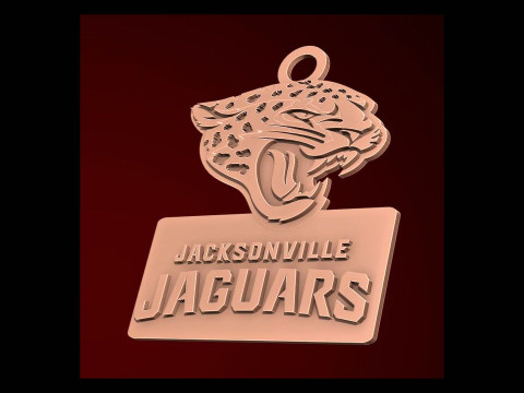 Jacksonville Jaguars Logo Shield Printable and Renderable 3D-Druckmodell