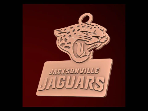 Jacksonville Jaguars Logo Shield Printable and Renderable 3D Print Model