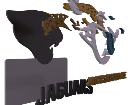 Jacksonville Jaguars Logo Shield Printable and Renderable Modèles 3D en vedette