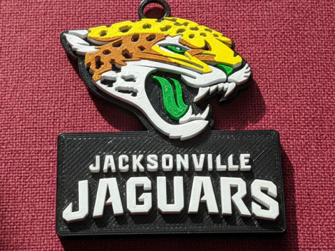 Jacksonville Jaguars Logo Shield druckbar und darstellbar 3D Druckmodell