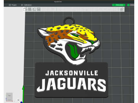 杰克逊维尔美洲虎队标志盾牌可打印和可渲染 3D 打印模型