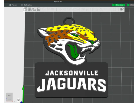 Jacksonville Jaguars Logo Shield Printable and Renderable 3D Print Model