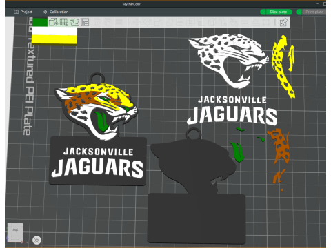 杰克逊维尔美洲虎队标志盾牌可打印和可渲染 3D 打印模型