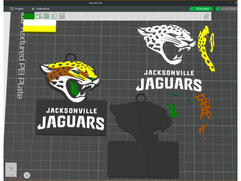 Jacksonville Jaguars Logo Shield Printable and Renderable 3D Print Model