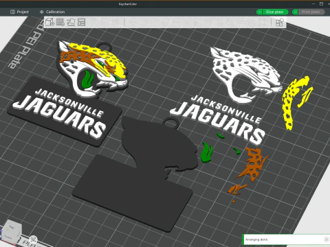Jacksonville Jaguars Logo Shield Printable and Renderable 3D Print Model