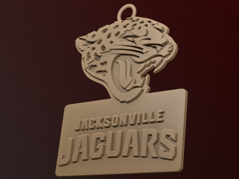 杰克逊维尔美洲虎队标志盾牌可打印和可渲染 3D 打印模型