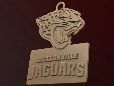 Jacksonville Jaguars Logo Shield Printable and Renderable 3D Print Model