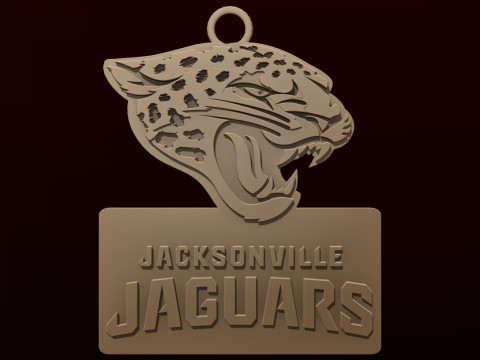 杰克逊维尔美洲虎队标志盾牌可打印和可渲染 3D 打印模型