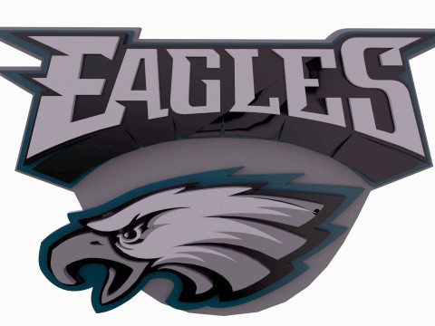 Philadelphia Eagles Logo Shield Printable and Renderable Modèles 3D en vedette