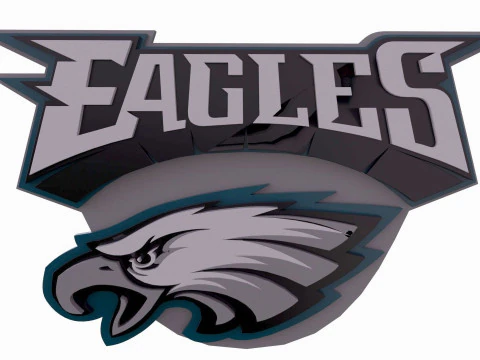 Philadelphia Eagles Logo Shield Printable and Renderable 3D Print Model
