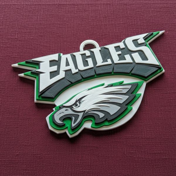 Philadelphia Eagles Logo Shield Printable and Renderable 3D 打印模型 .c4d .max .obj .3ds .fbx .stl .blend 