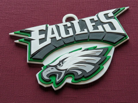 Philadelphia Eagles-Logo-Schild zum Ausdrucken und Rendern 3D Druckmodell