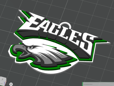 Philadelphia Eagles Logo Shield Printable and Renderable 3D 打印模型