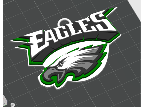 Philadelphia Eagles Logo Shield Printable and Renderable 3D 打印模型