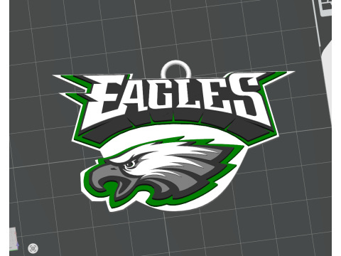 Philadelphia Eagles Logo Shield Printable and Renderable 3D 打印模型