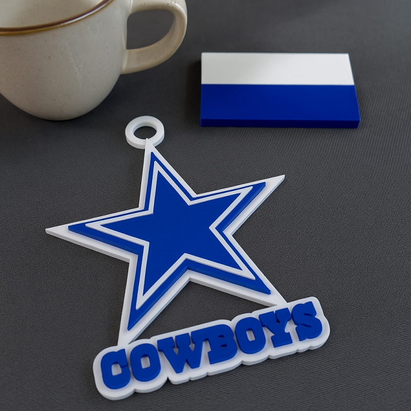 Dallas Cowboys Logo Shield Printable and Renderable 3D Принт Модель .c4d .max .obj .3ds .fbx .stl .blend 