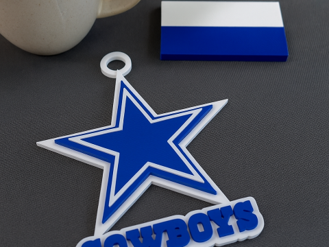 Dallas Cowboys Logo Shield Printable and Renderable 3Dプリントモデル