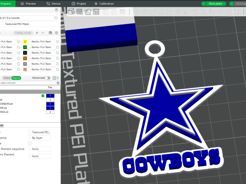 Dallas Cowboys Logo Shield Printable and Renderable 3D Принт Модель