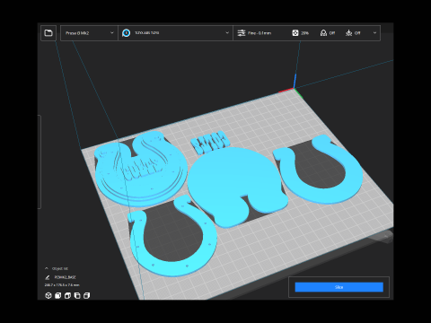Indianapolis Colts Logo Shield Printable and Renderable Modelo de Impressão 3D