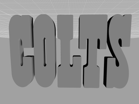 Indianapolis Colts Logo Shield Printable and Renderable Modelo de Impressão 3D