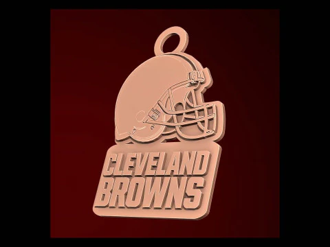Logoschild der Cleveland Browns druckbar und darstellbar 3D Druckmodell