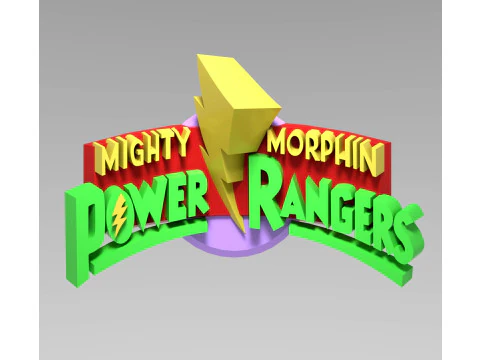Power Rangers Logoları Yazdırılabilir ve işlenebilir 3D Baskı Modeli