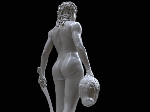 Medusa with the Head of Perseus Printable 3D Print Model