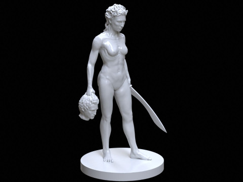 Medusa with the Head of Perseus Printable 3D Print Model