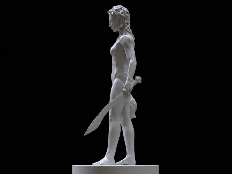 Medusa with the Head of Perseus Printable 3D Print Model