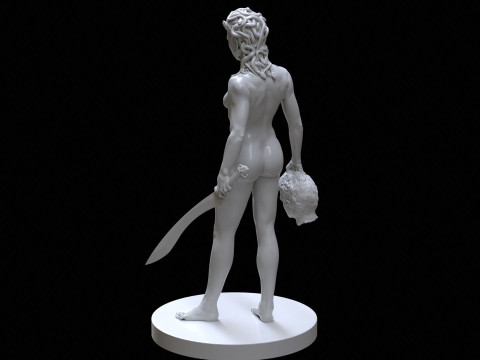 Medusa with the Head of Perseus Printable 3D Print Model